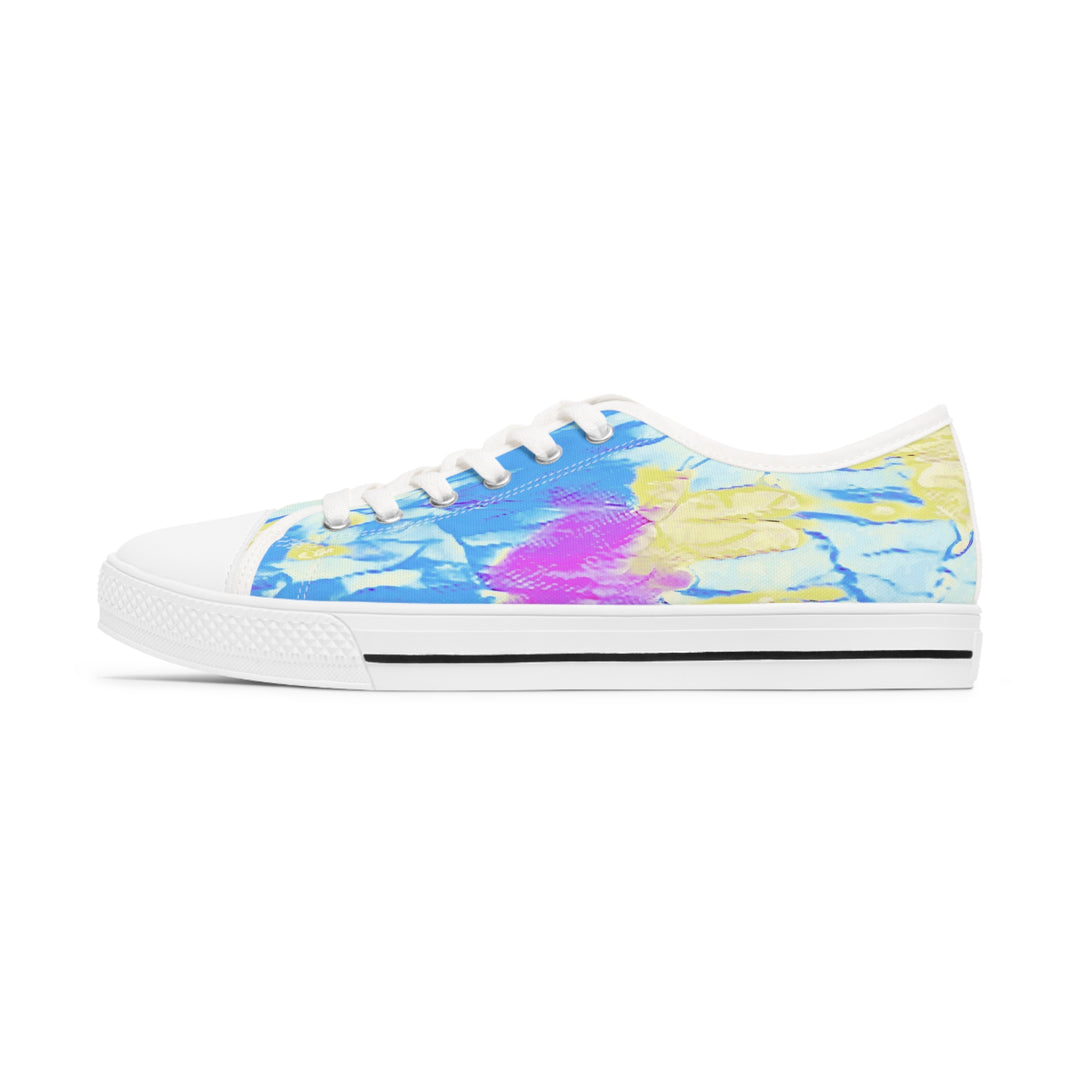 Retro tie dye style Women's Low Top Sneakers