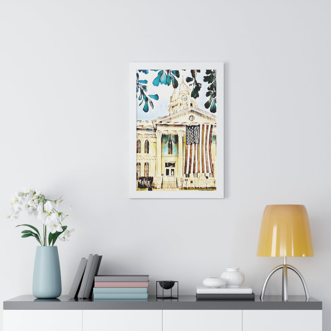 Colbert County Courthouse Framed Vertical Poster