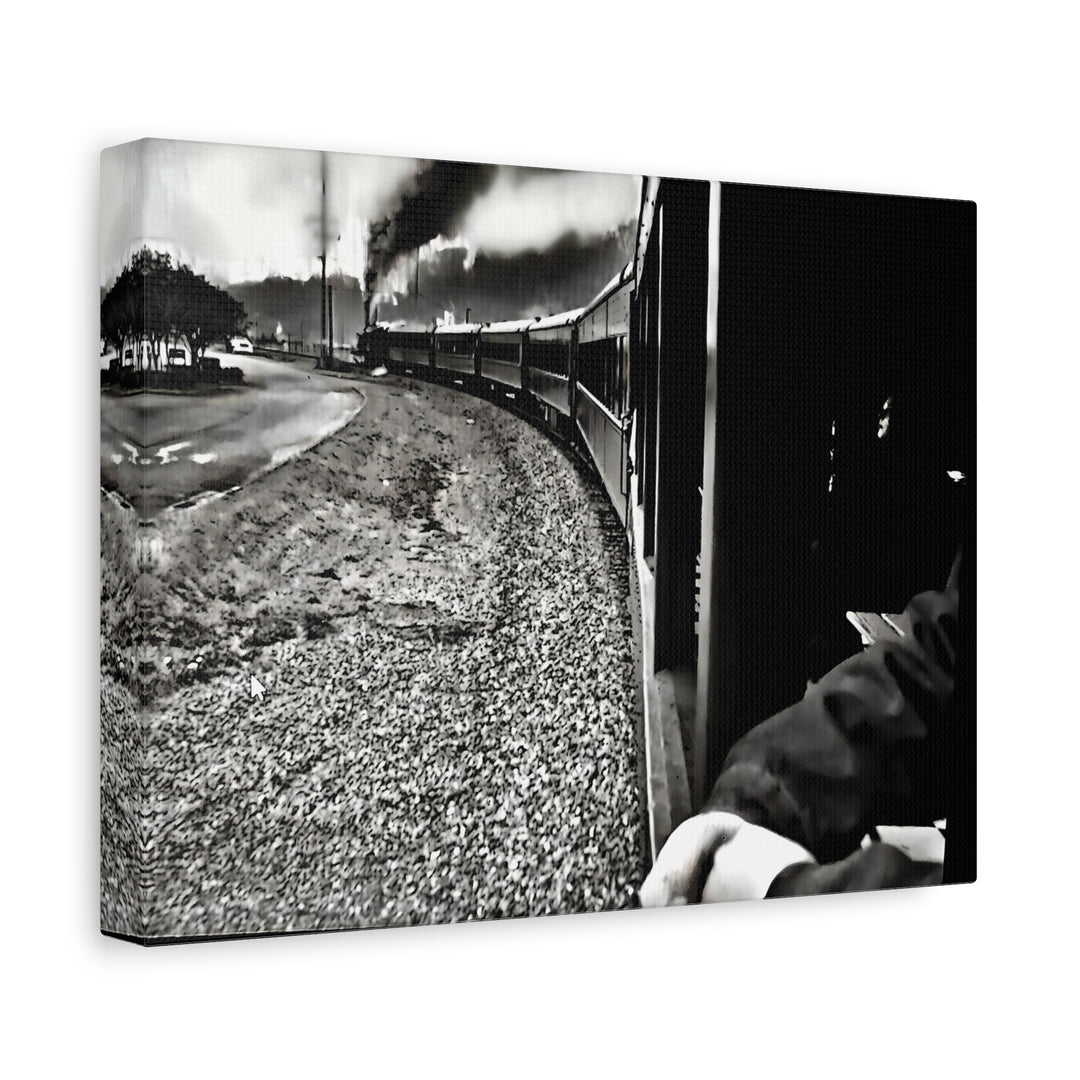 Canvas Art - Leaving Heartbreak Station, Black and White