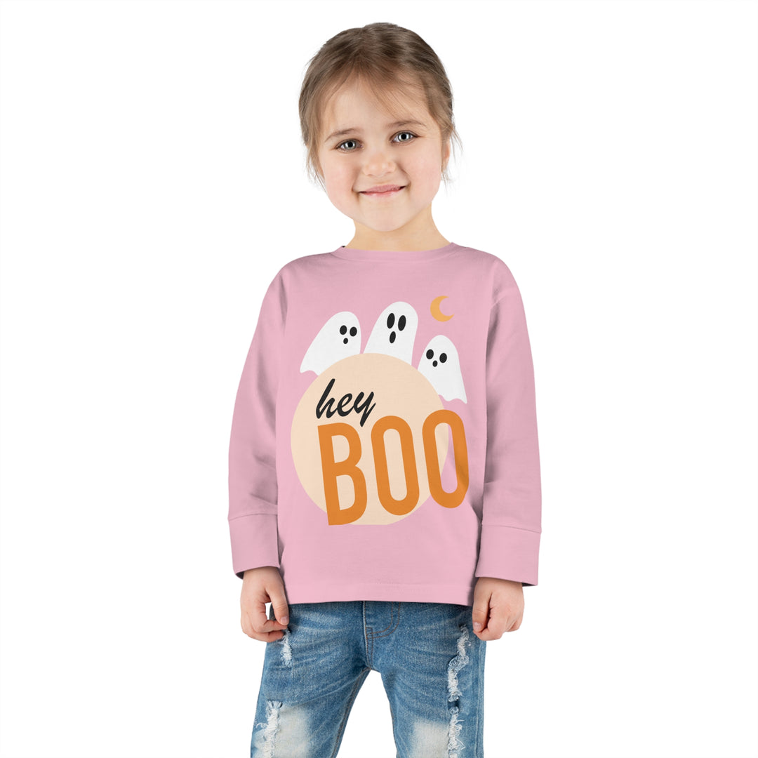 Hey Booo Ghosts Toddler Long Sleeve Tee