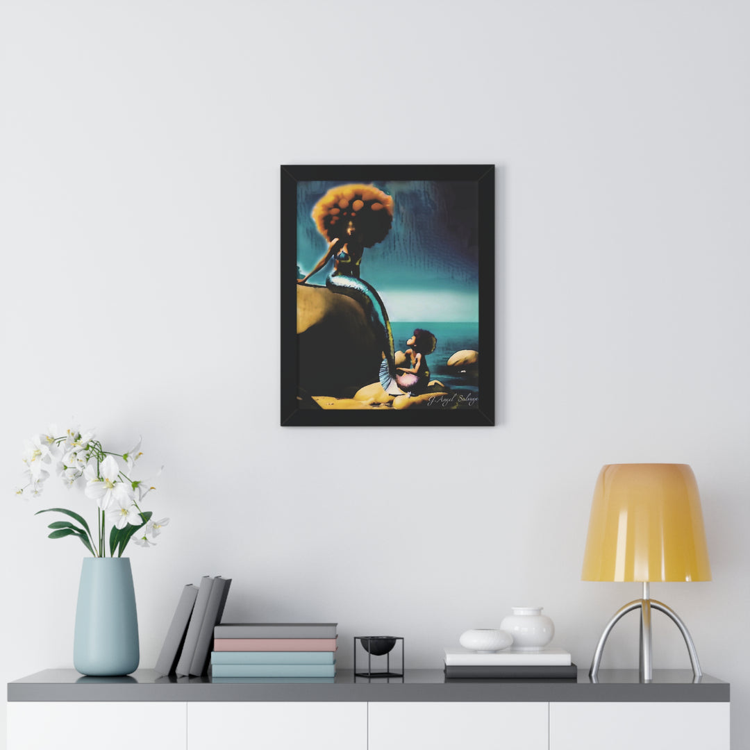 Mermaid Madonna Framed Vertical Poster