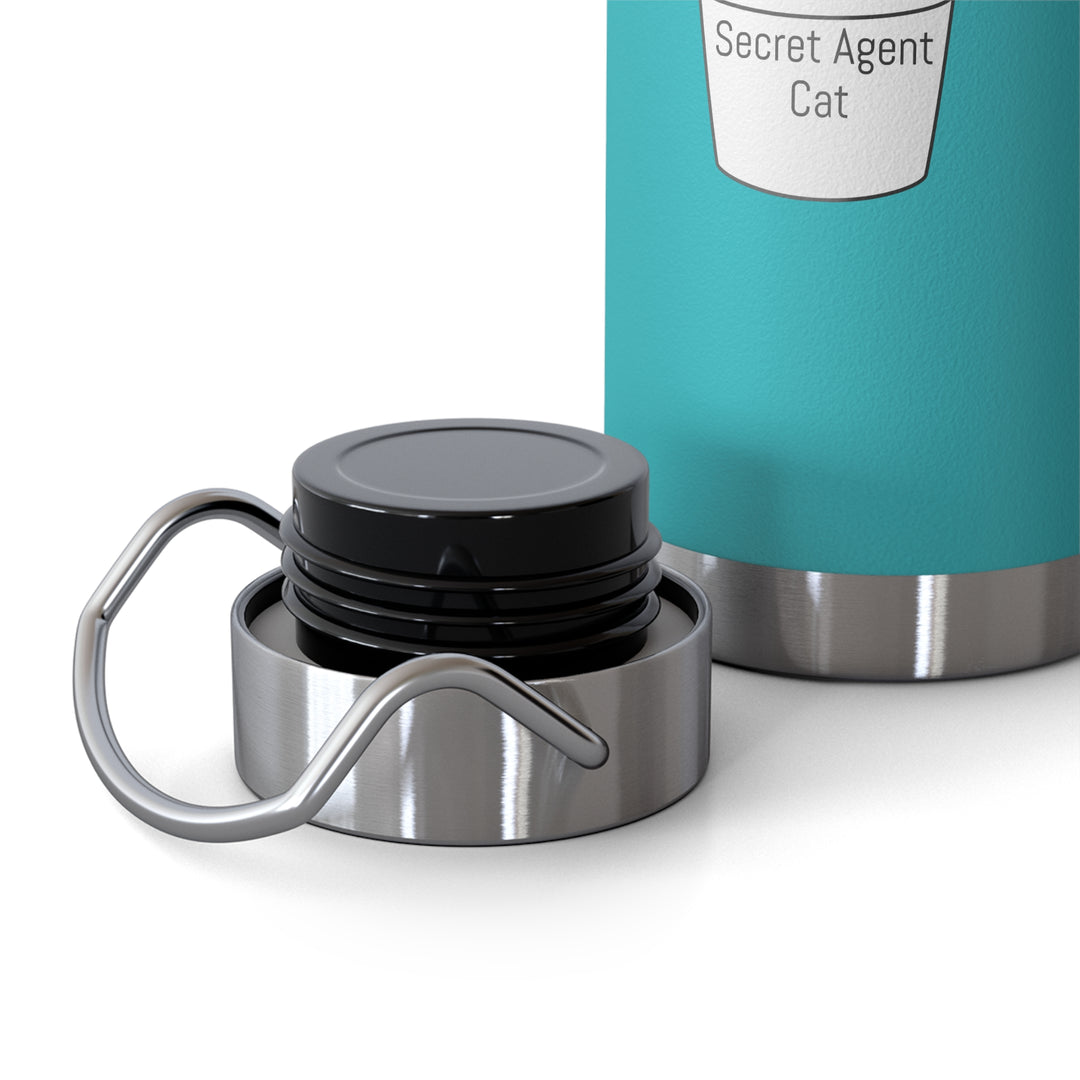 Secret Agent Cat Copper Vacuum Insulated Bottle, 22oz