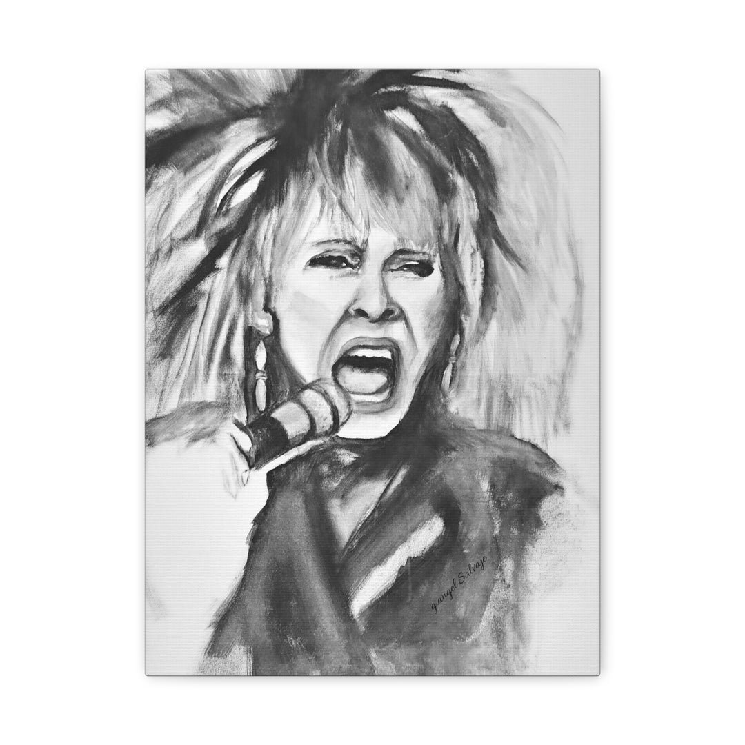 Canvas Print Tina Turner Rock and Roll Portrait