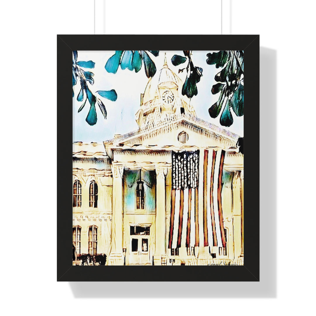 Colbert County Courthouse Framed Vertical Poster