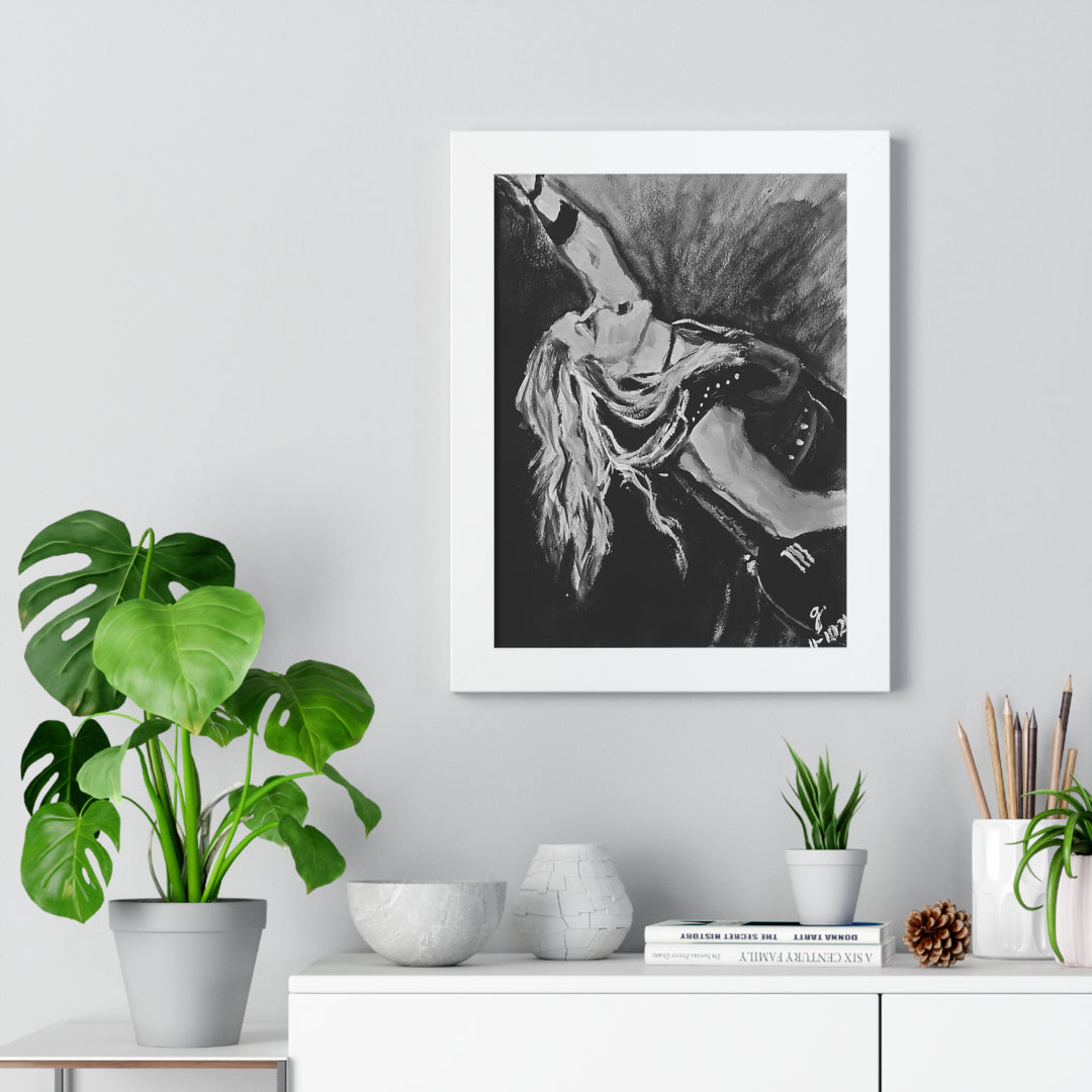 Vertical Poster - Nita Strauss Black and White Rock and Roll Series