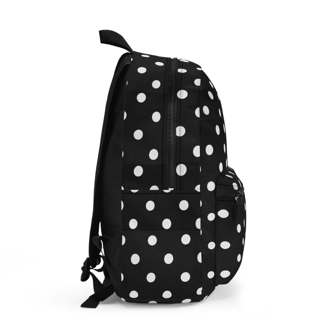 Black and white polka-dot Backpack
