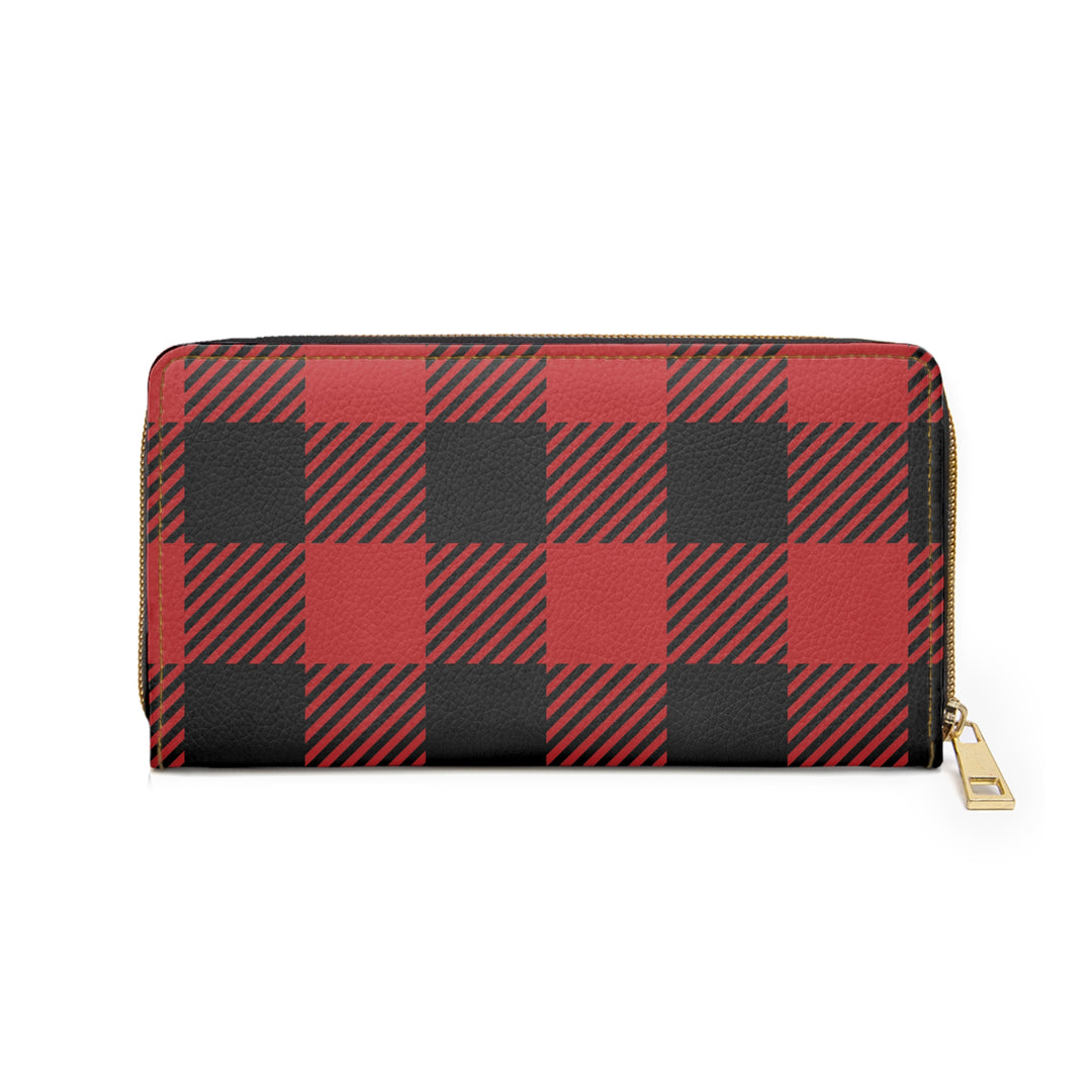 Buffalo Plaid Zipper Wallet