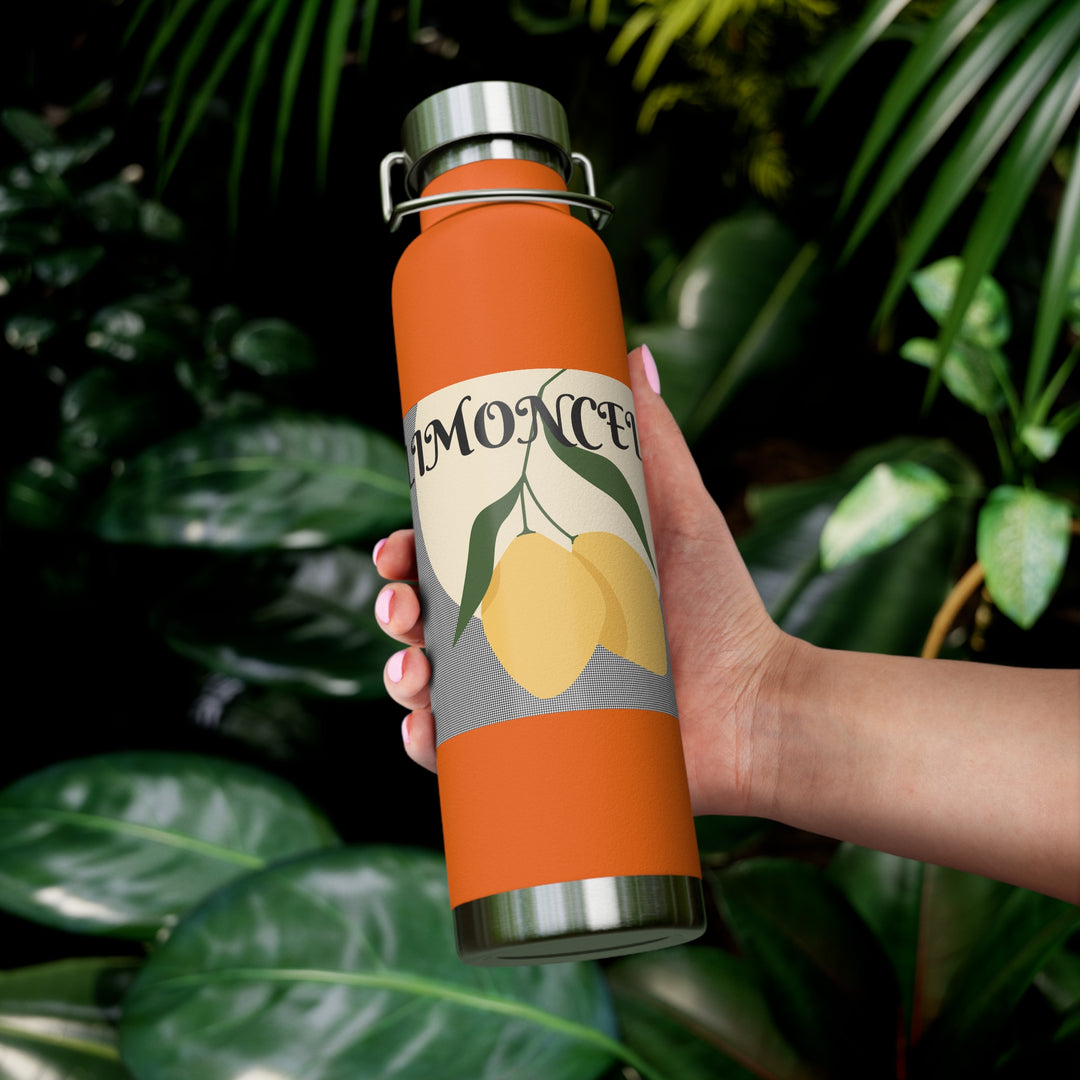 Limoncello Hounds Tooth Copper Vacuum Insulated Bottle, 22oz