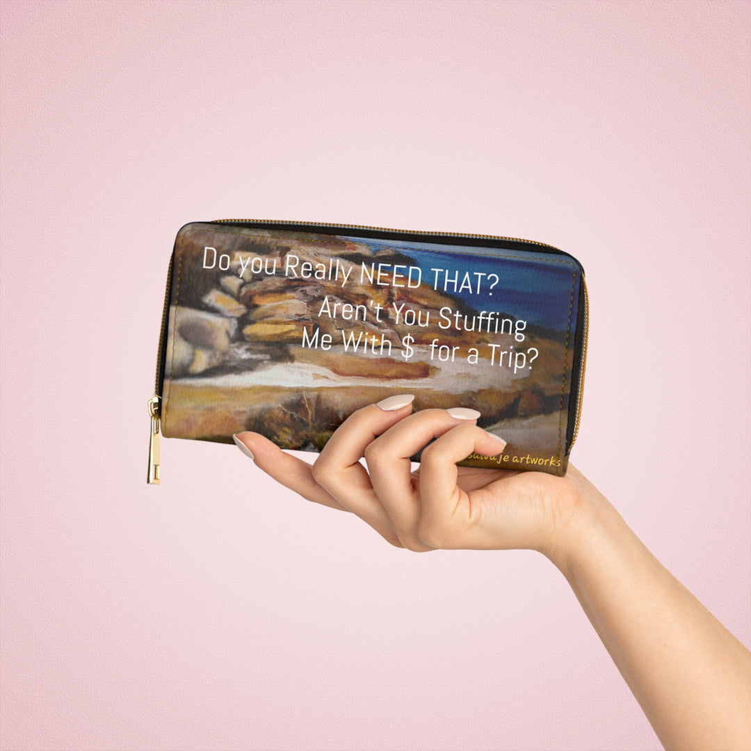 Snarky Back Rap; Seaside Escape Zipper Wallet