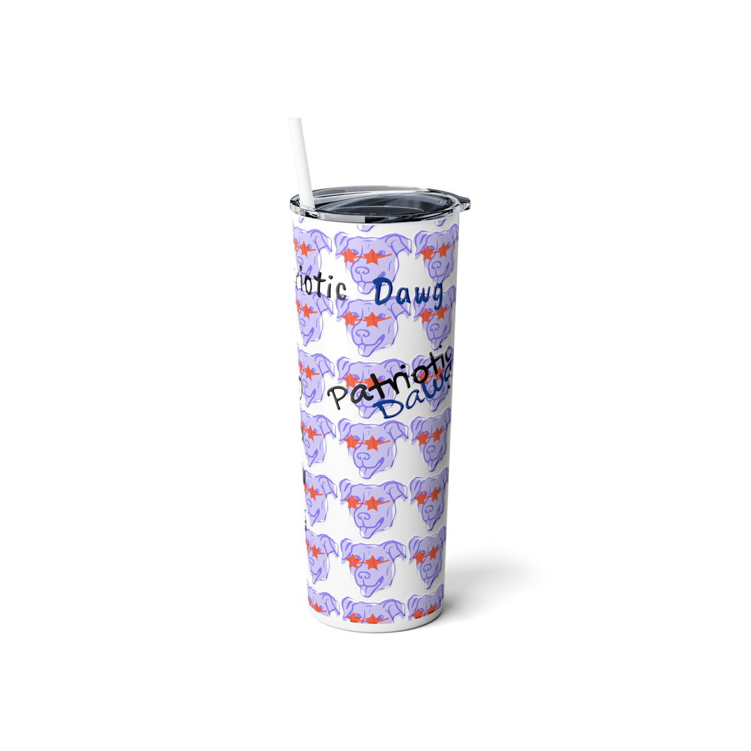 Hitch's American Dawg Patriotic Steel Tumbler with Straw, 20oz