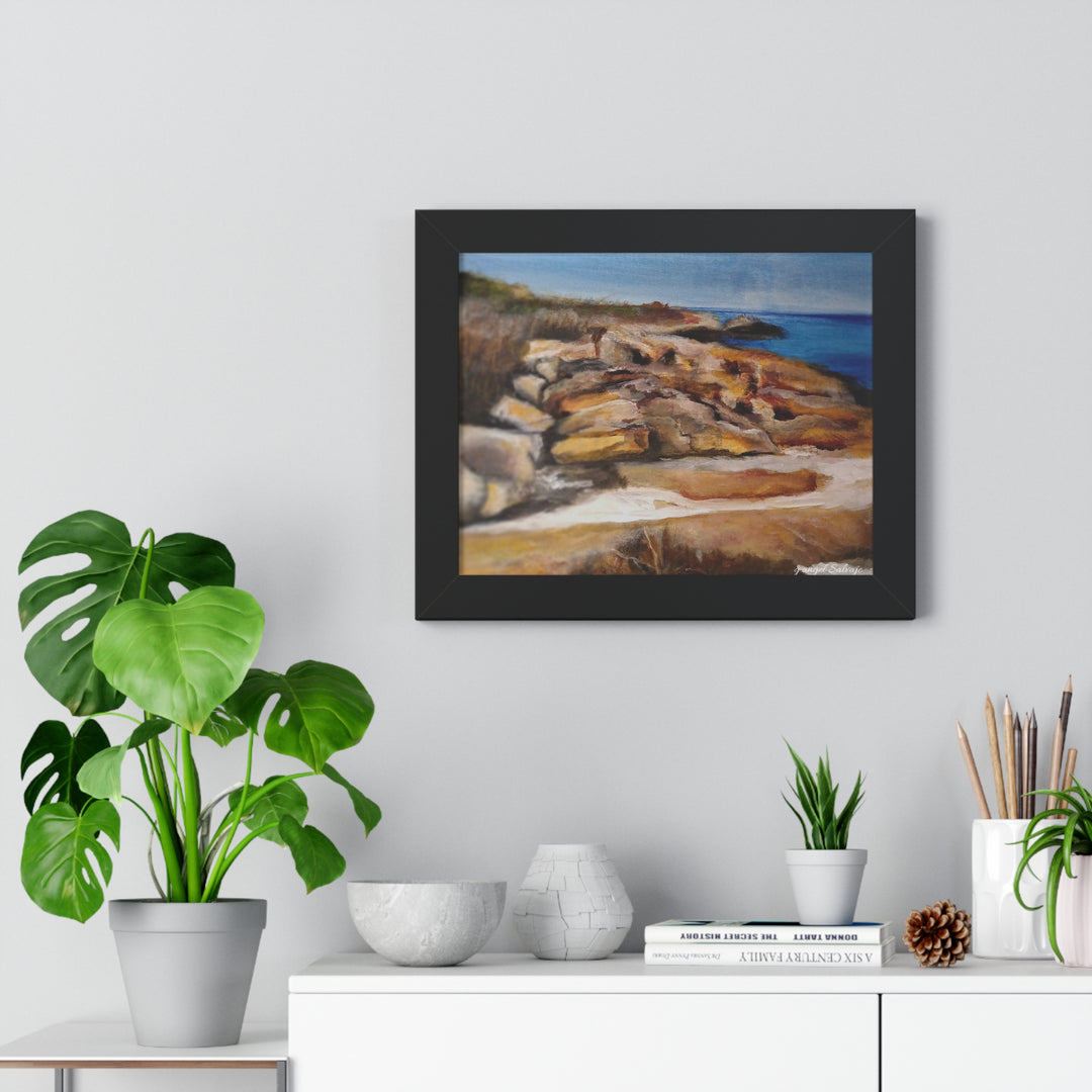 Framed Poster - Seaside Escape by g angel Salvaje