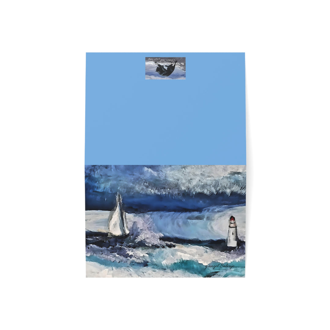 Encouragement Greeting Cards Set Anybody Listening? Drew me out of deep waters