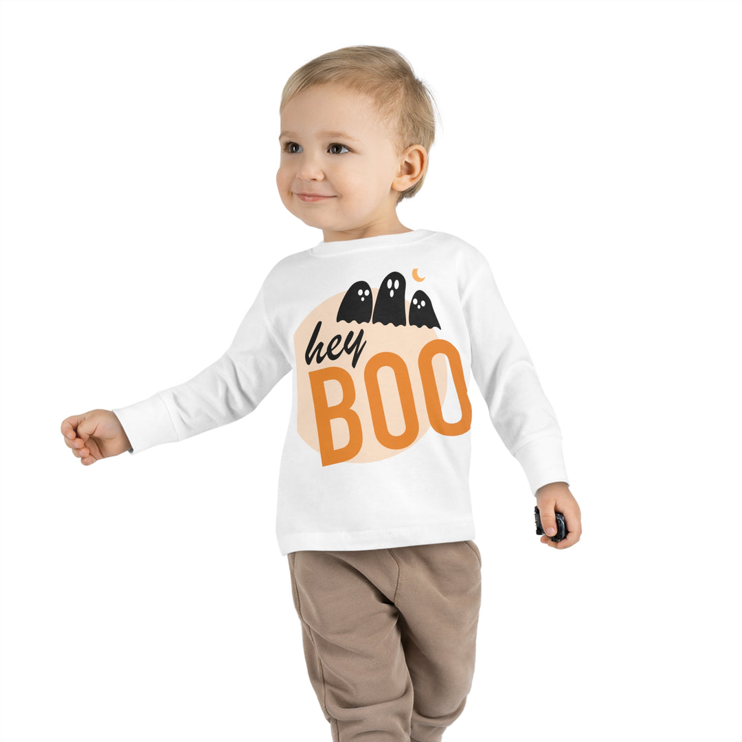 Hey Booo Ghosts Toddler Long Sleeve Tee
