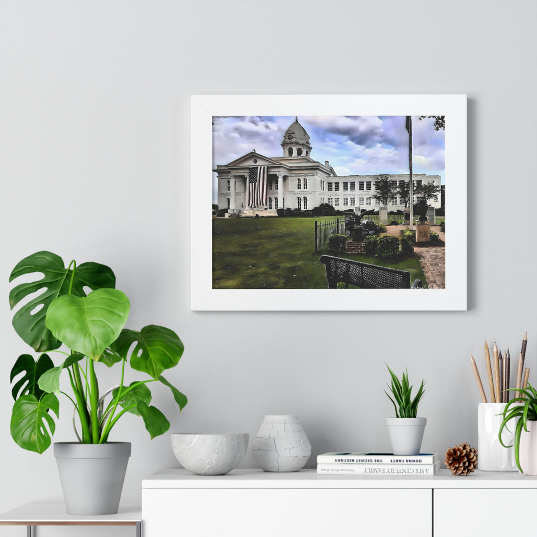 Colbert County Courthouse Memorial Framed Horizontal Poster