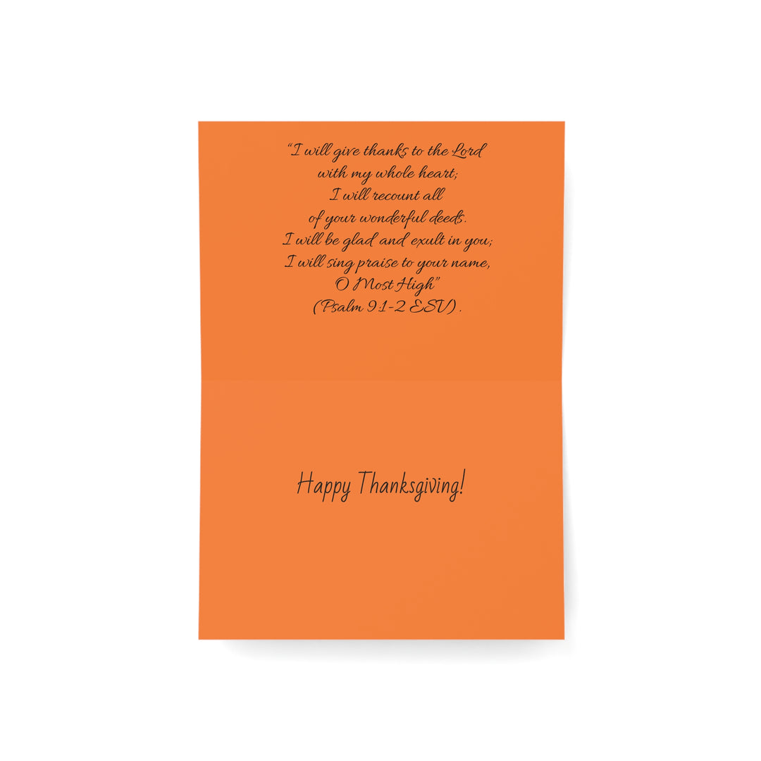 Thanksgiving Greeting Cards - Psalm 9:1-2 ESV