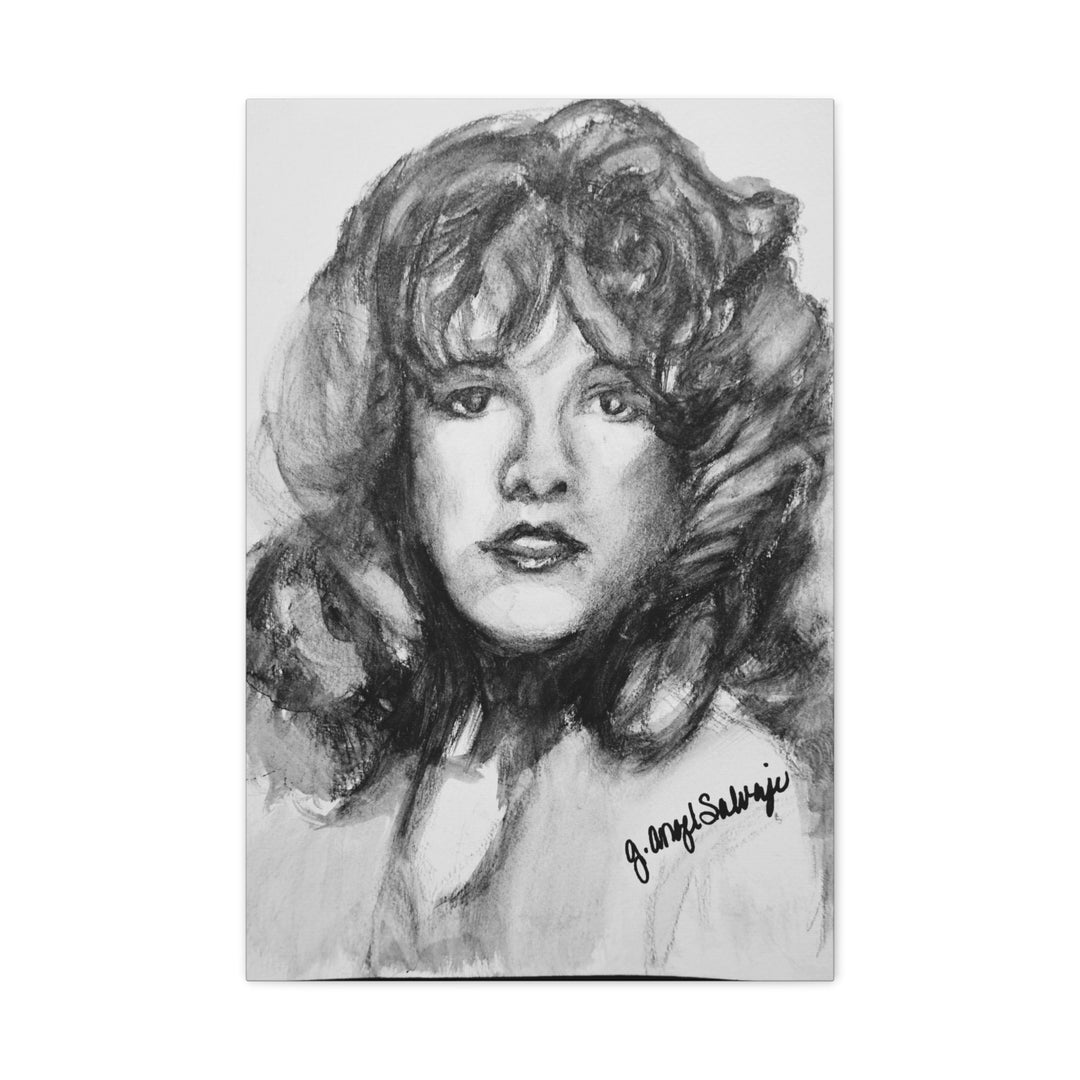 Stevie Nicks, B&W Rock and Roll Series,  Matte Canvas, Stretched, 1.25"