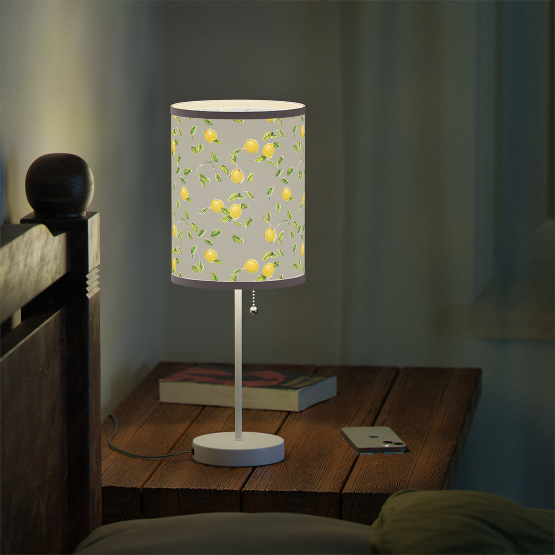 Grey Lemon Lamp on a Stand, US|CA plug