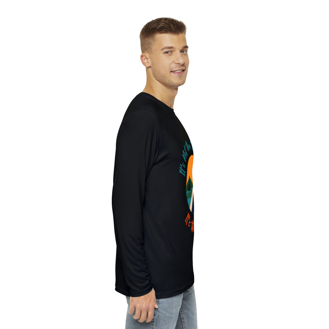 It's Not the Destination Men's Long Sleeve Shirt (AOP)