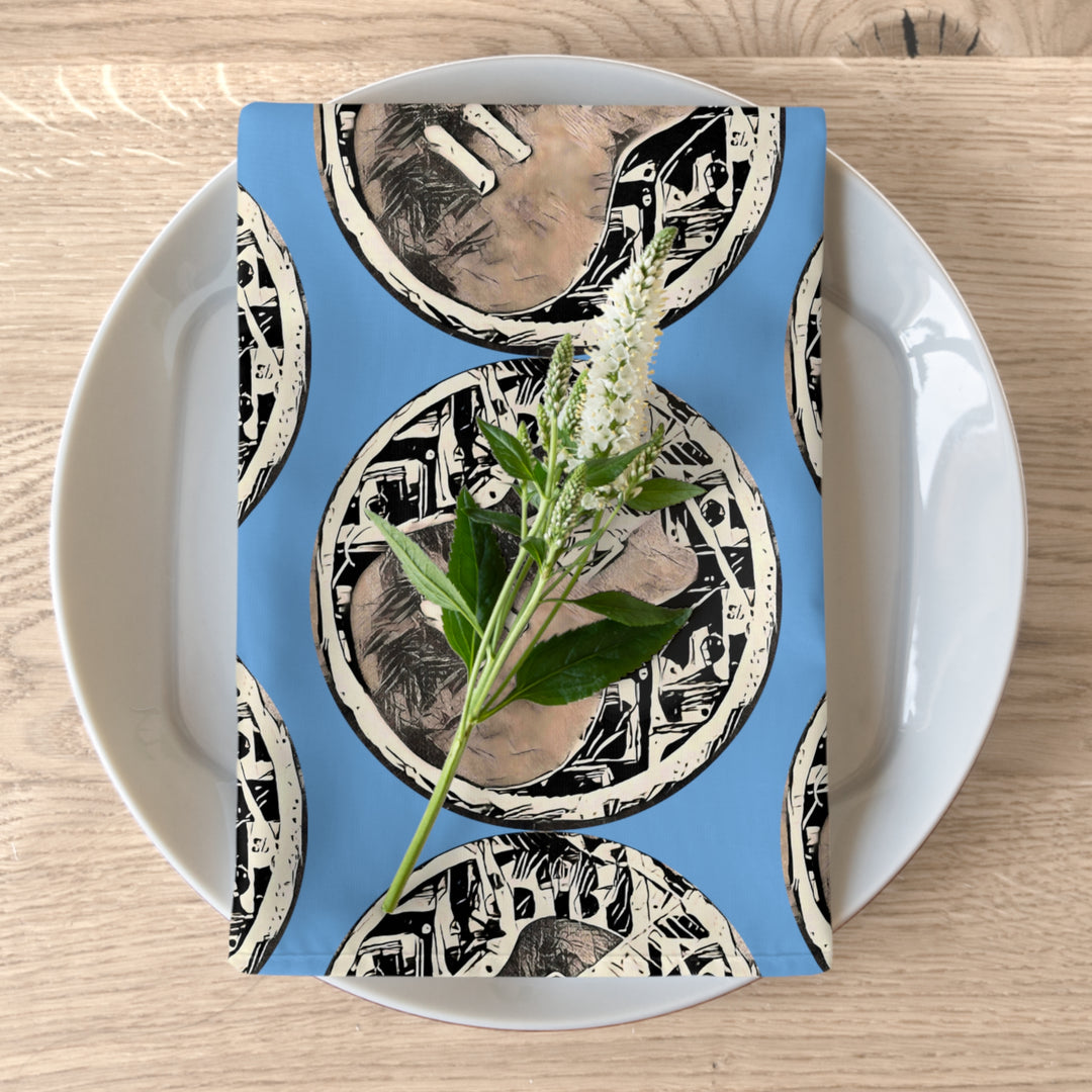 A Little Sketchy Guitar on Light Blue Napkins