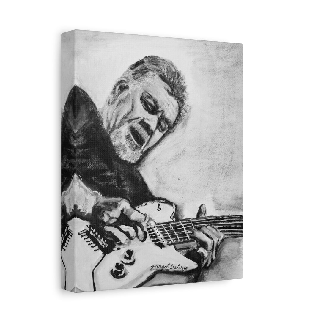 Eddie Van Halen, B&W Rock and Roll Series Matte Canvas, Stretched, 1.25"