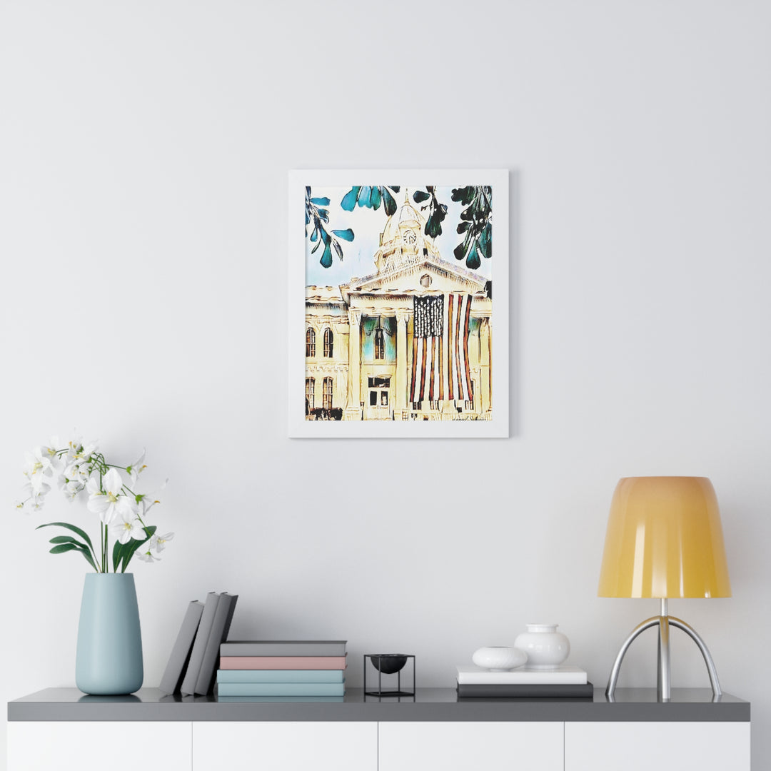 Colbert County Courthouse Framed Vertical Poster