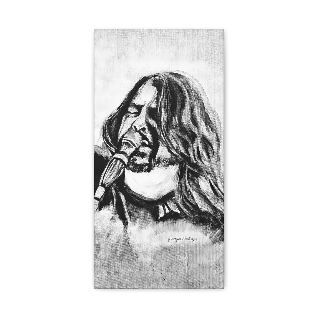 Dave Grohl, B&W Rock &Roll Series Matte Canvas, Stretched, 1.25"