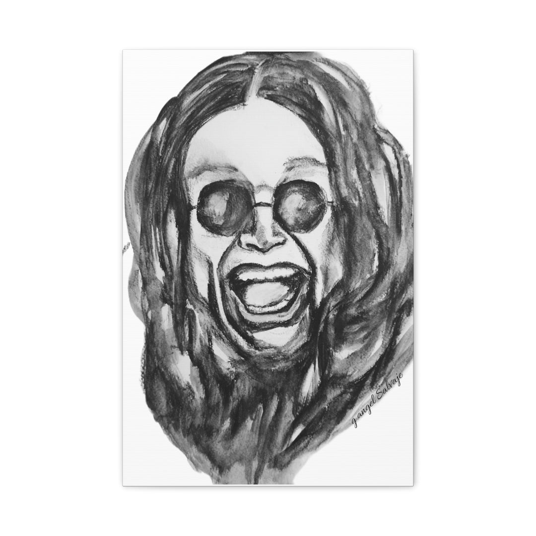 Canvas Print - Ozzy Osborne Painting by g angel Salvaje