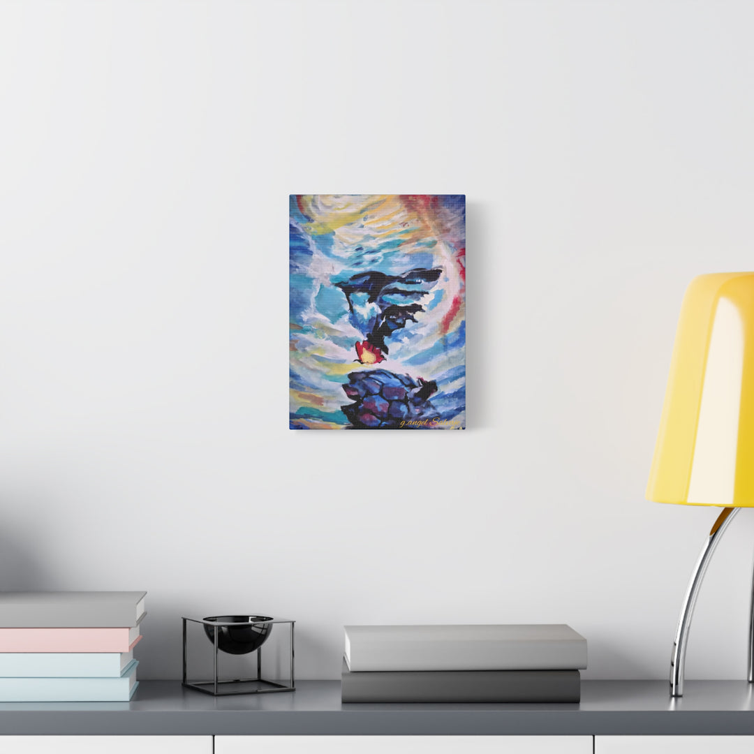 Canvas Painting Print - Courageous Beyond Understanding by g angel Salvaje