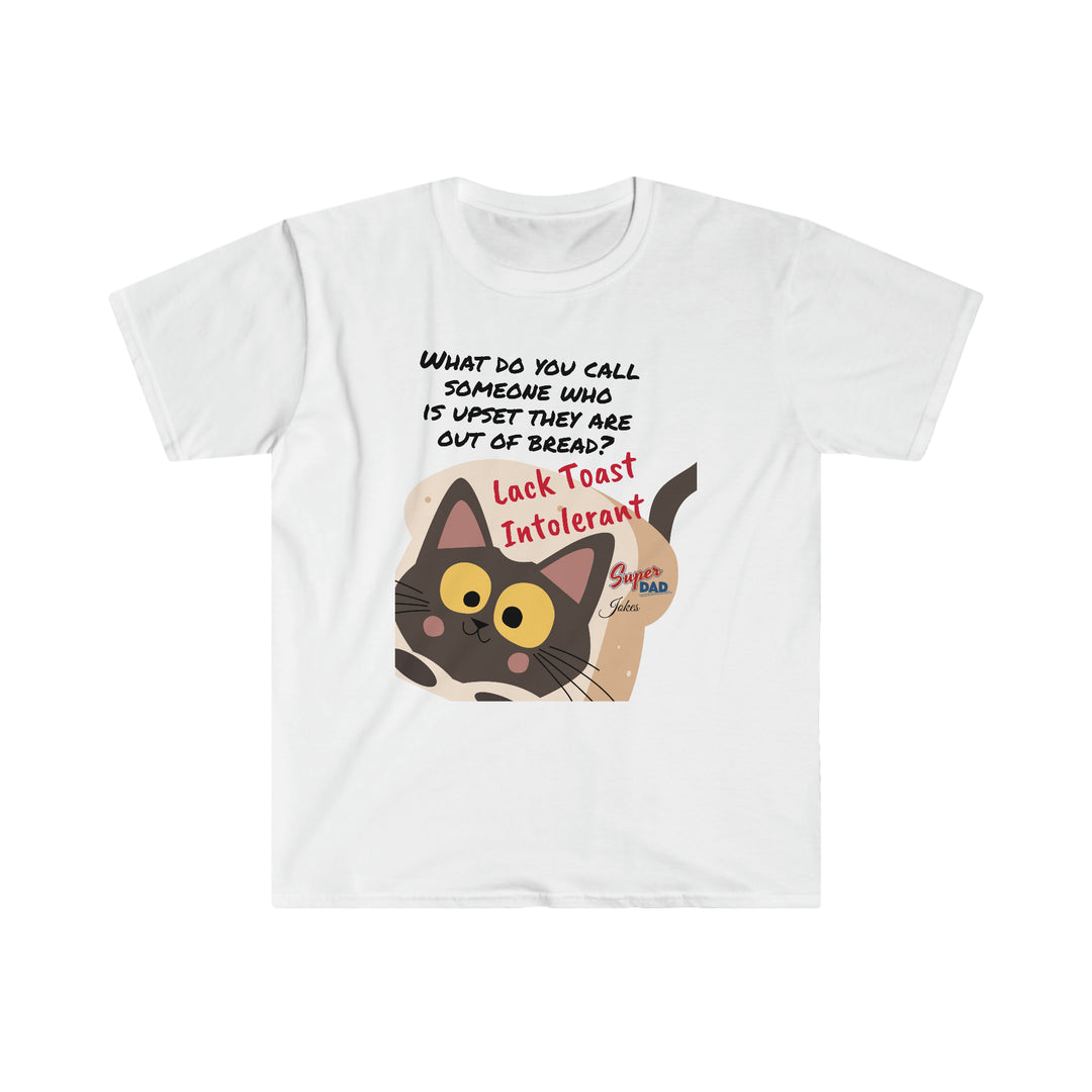 Lack Toast Cat Dad Jokes Unisex Softstyle T-Shirt
