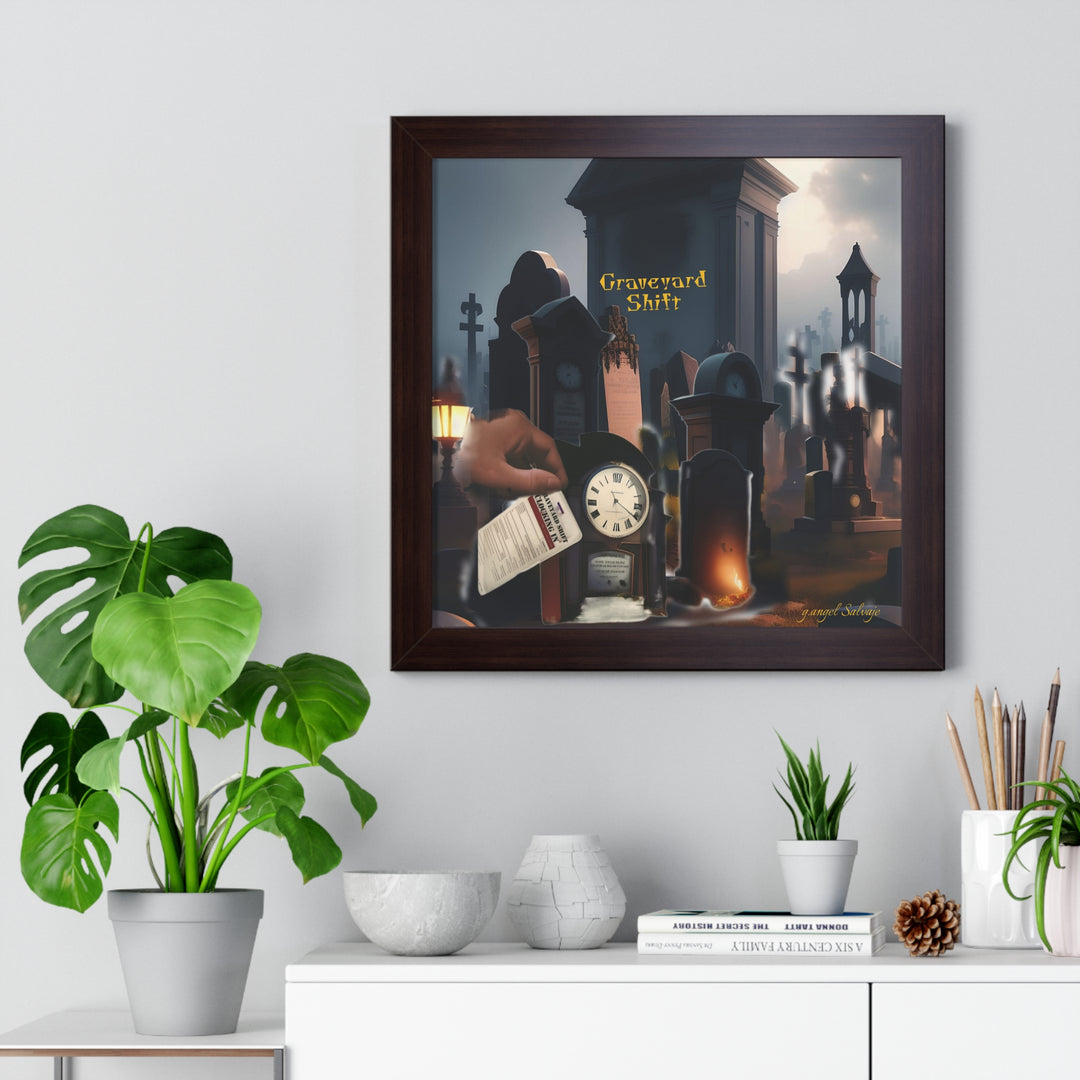 Graveyard Shift Framed Vertical Poster
