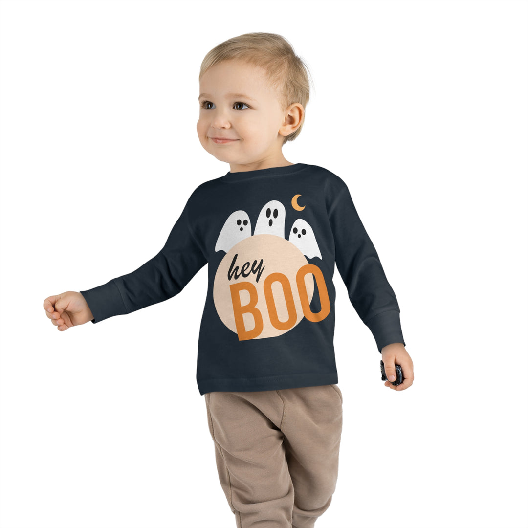 Hey Booo Ghosts Toddler Long Sleeve Tee