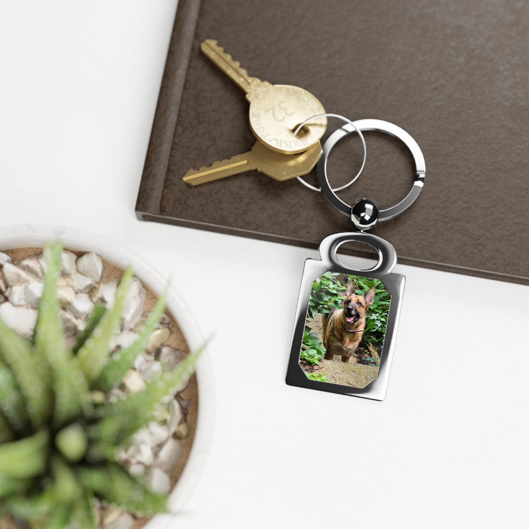 Gotham Emerald GSD Queen Rectangle Photo Keyring