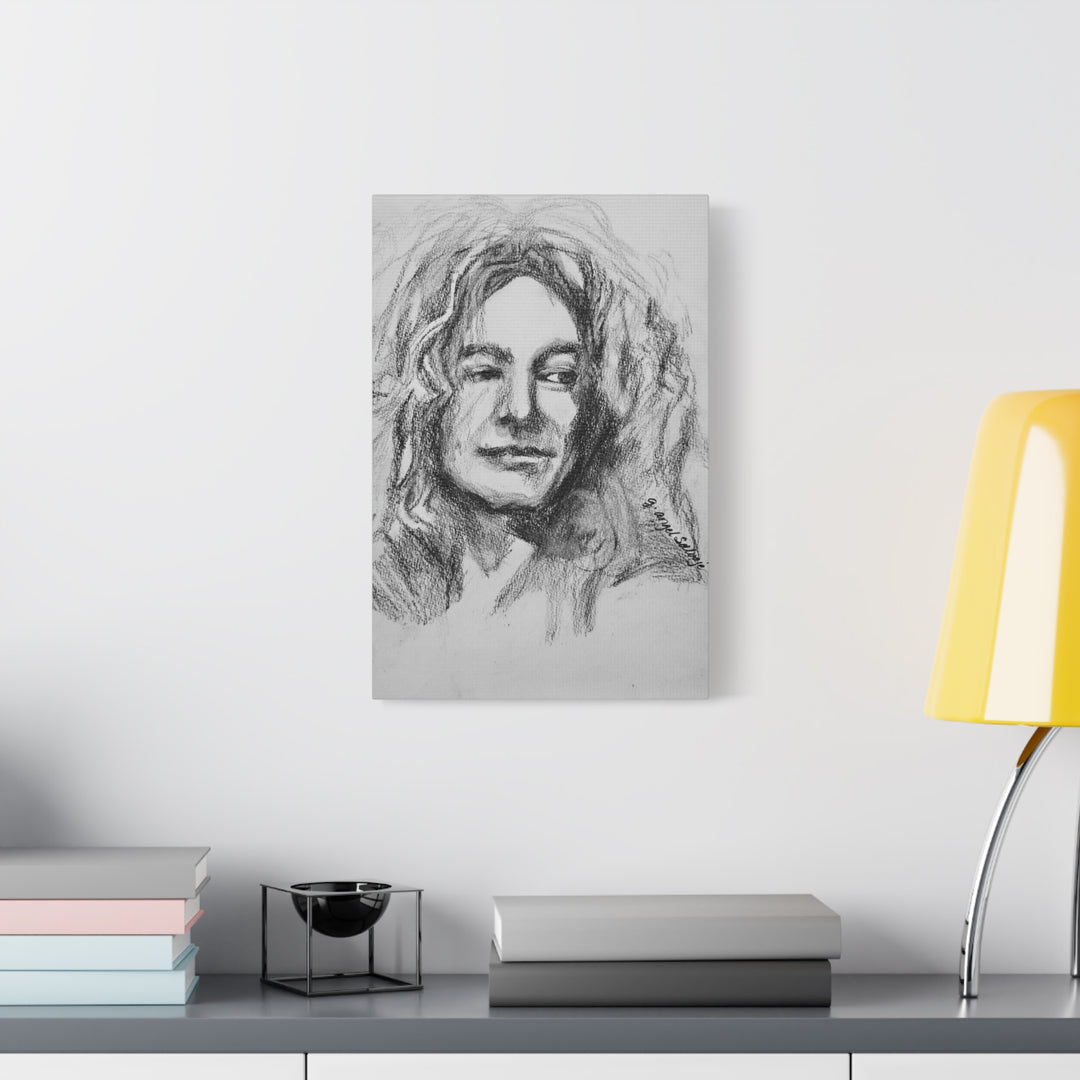 Robert Plant,  B&W Rock and Roll Series, Matte Canvas, Stretched, 1.25"