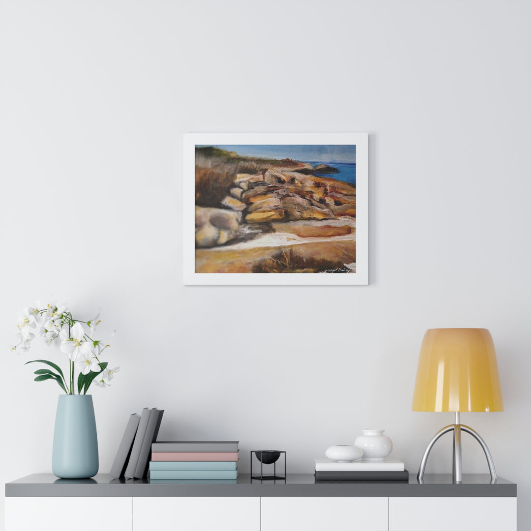 Framed Poster - Seaside Escape by g angel Salvaje