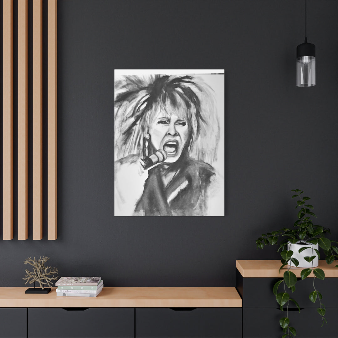 Canvas Print Tina Turner Rock and Roll Portrait