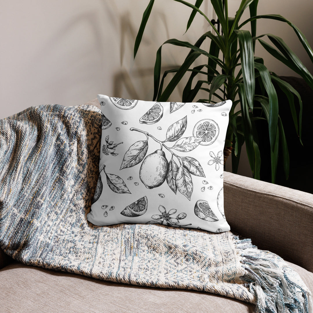 Lemon and Vines Pillow Case
