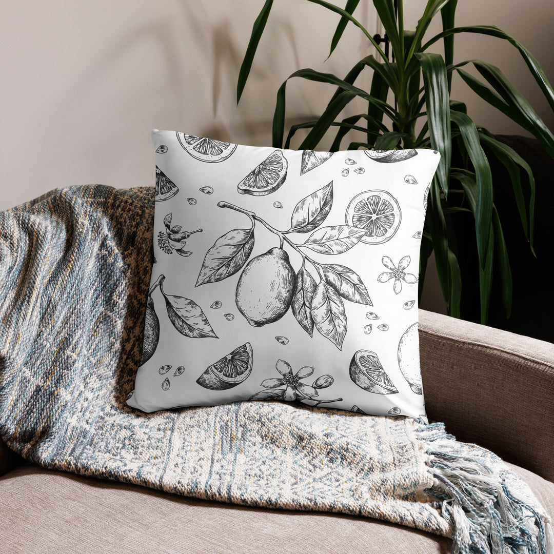 Lemon and Vines Pillow Case