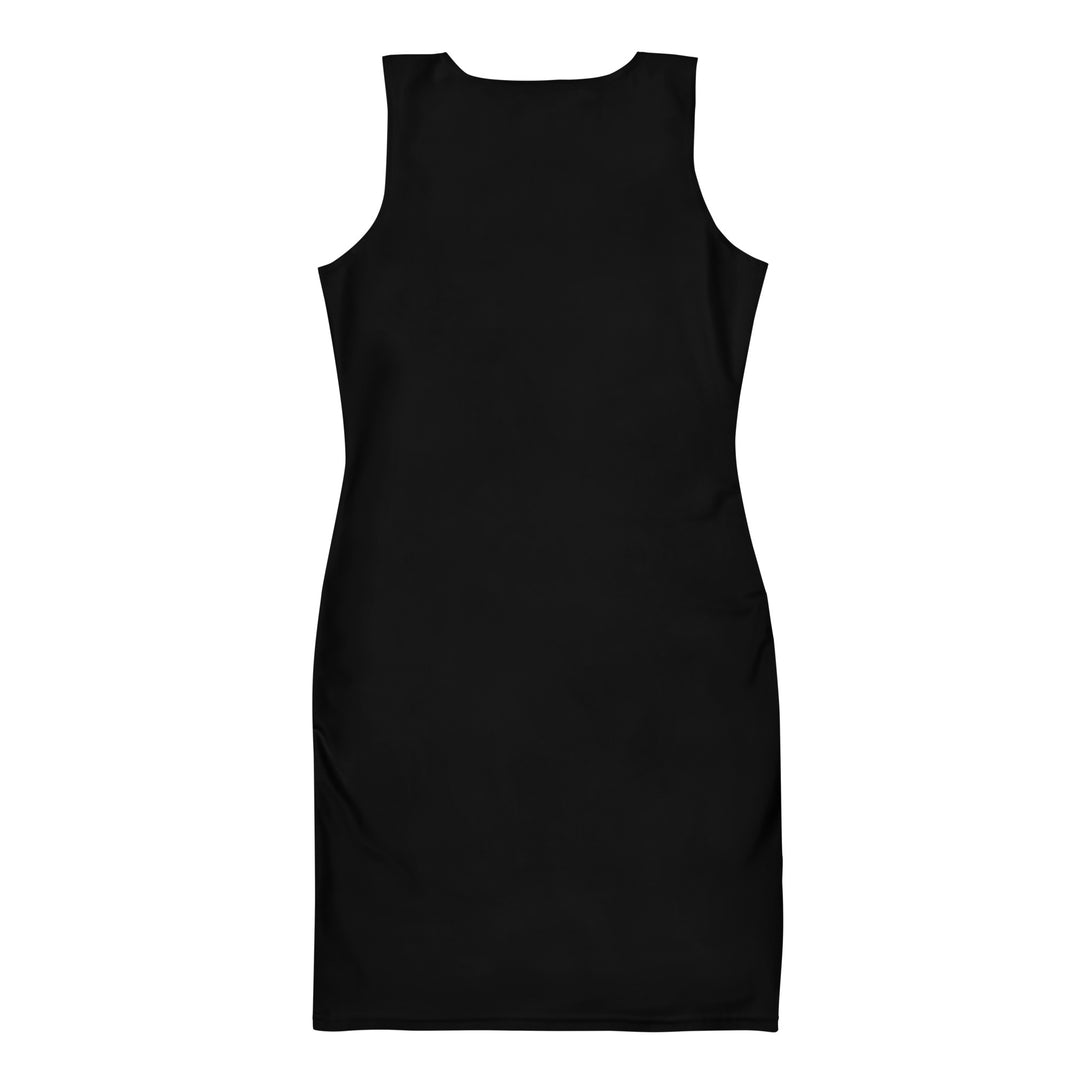 Yellow Bat Signal,  Fitted Dress