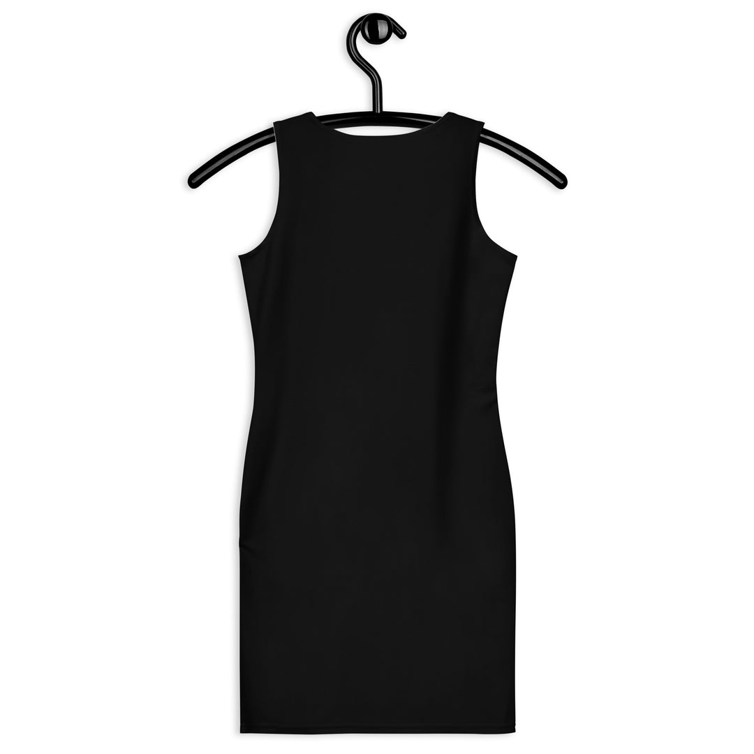 Yellow Bat Signal,  Fitted Dress