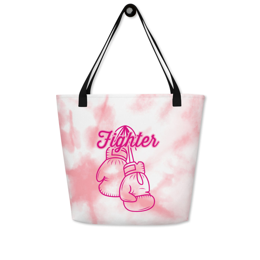 Breast Cancer Fighter,  All-Over Print Large Tote Bag