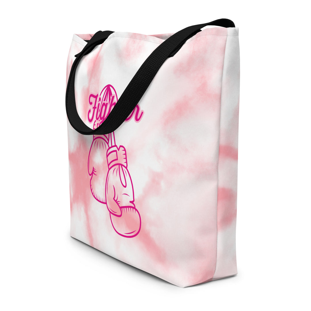 Breast Cancer Fighter,  All-Over Print Large Tote Bag