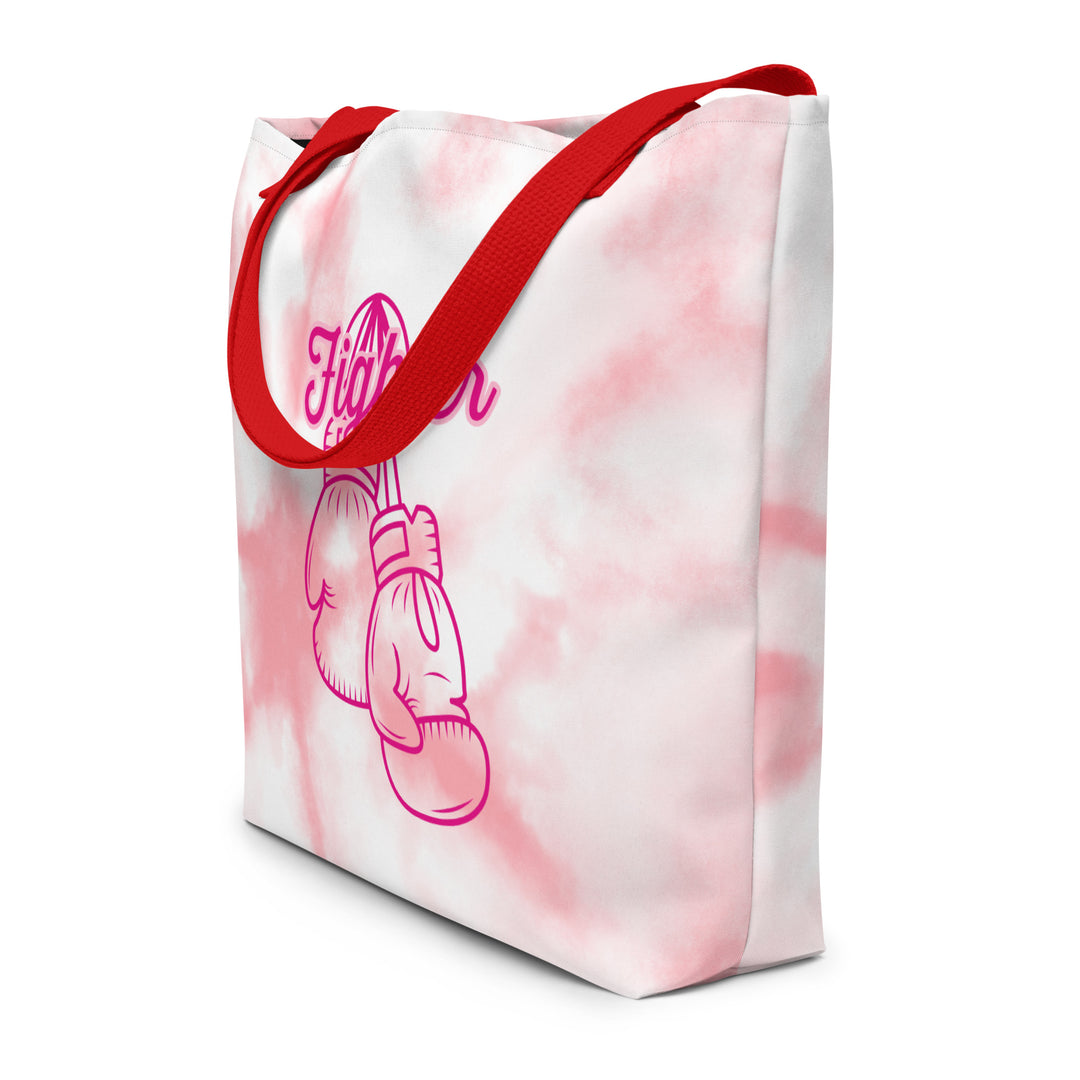 Breast Cancer Fighter,  All-Over Print Large Tote Bag
