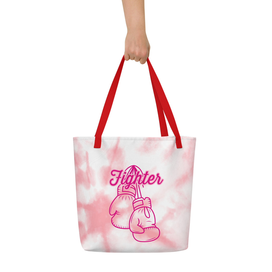 Breast Cancer Fighter,  All-Over Print Large Tote Bag