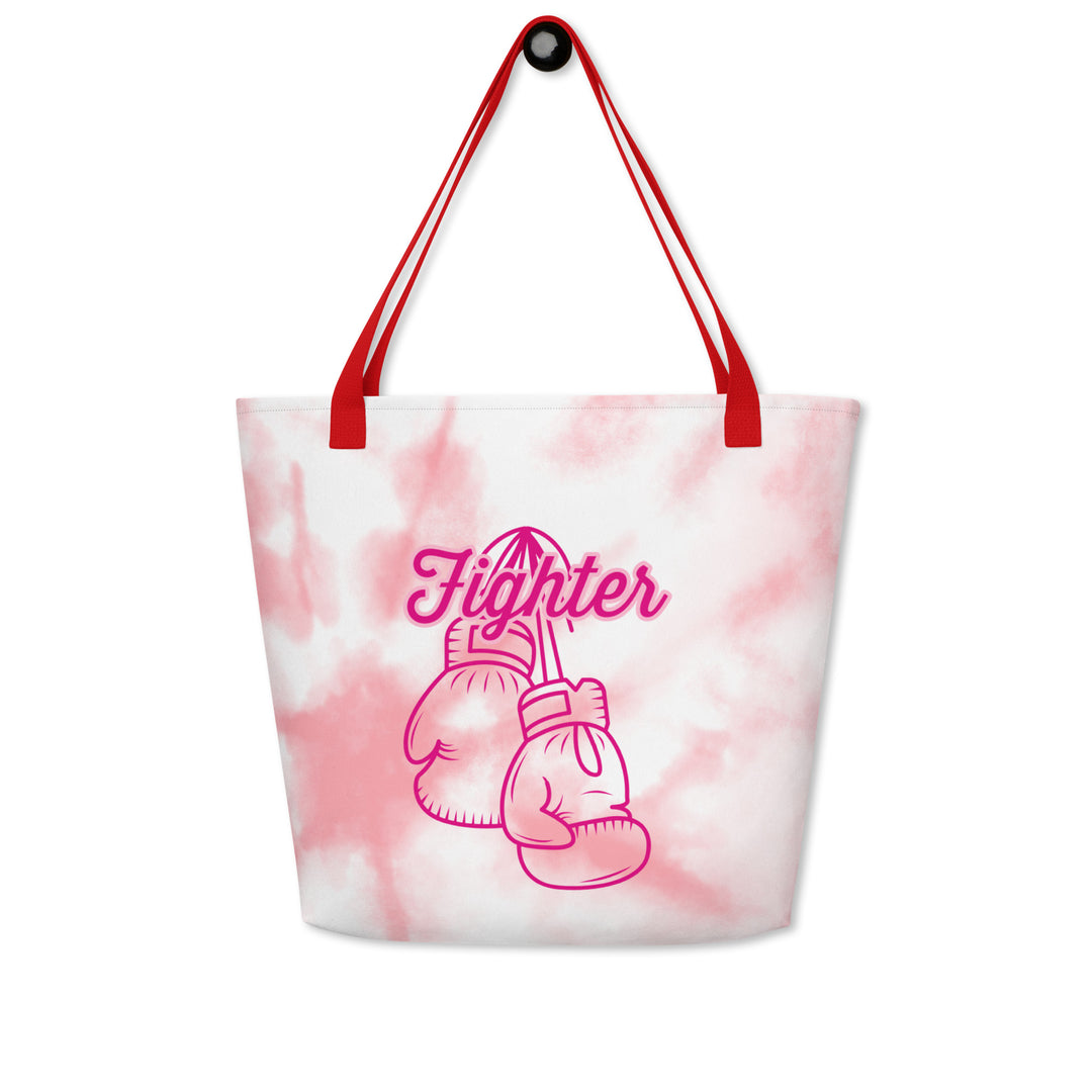 Breast Cancer Fighter,  All-Over Print Large Tote Bag