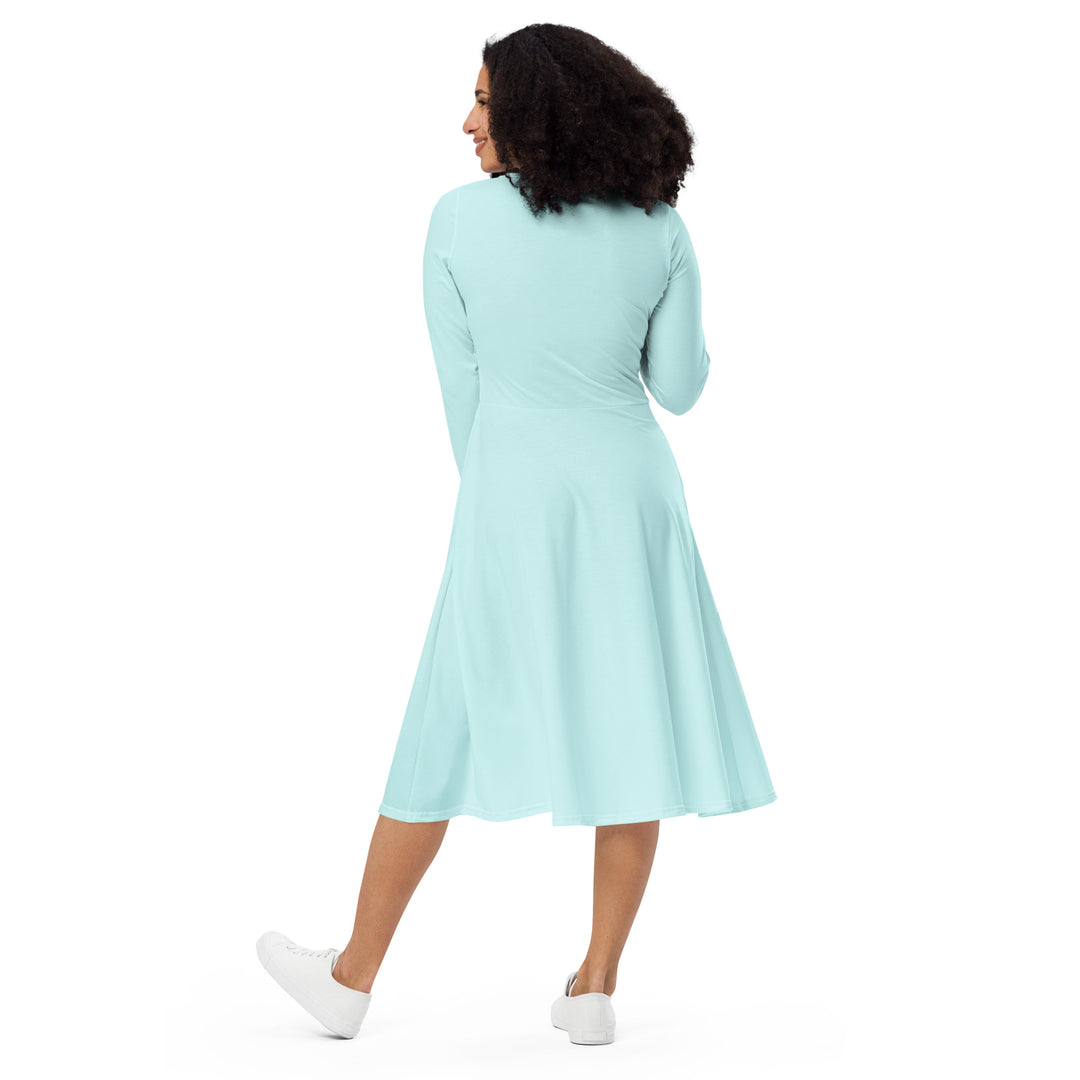 Mermaid Tail long sleeve midi dress with pockets