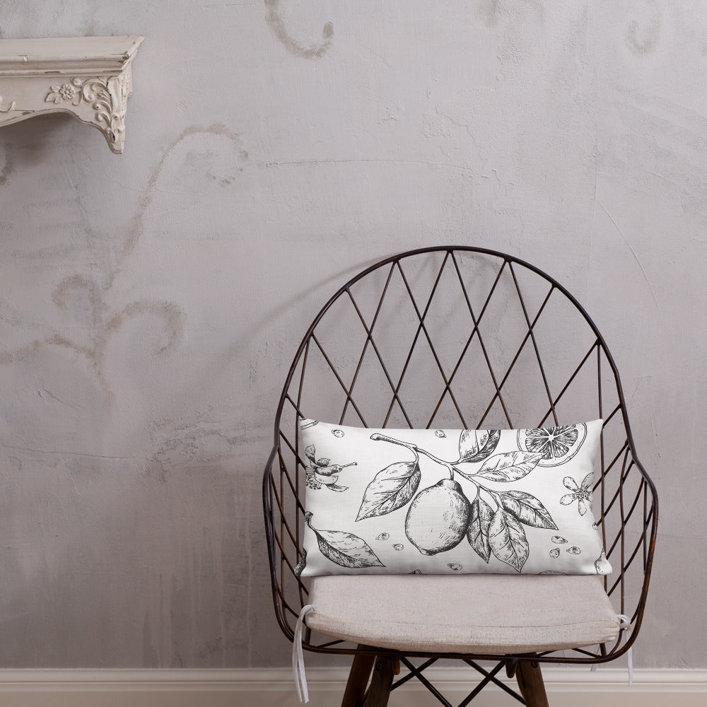 Lemon and Vines Pillow Premium Pillow