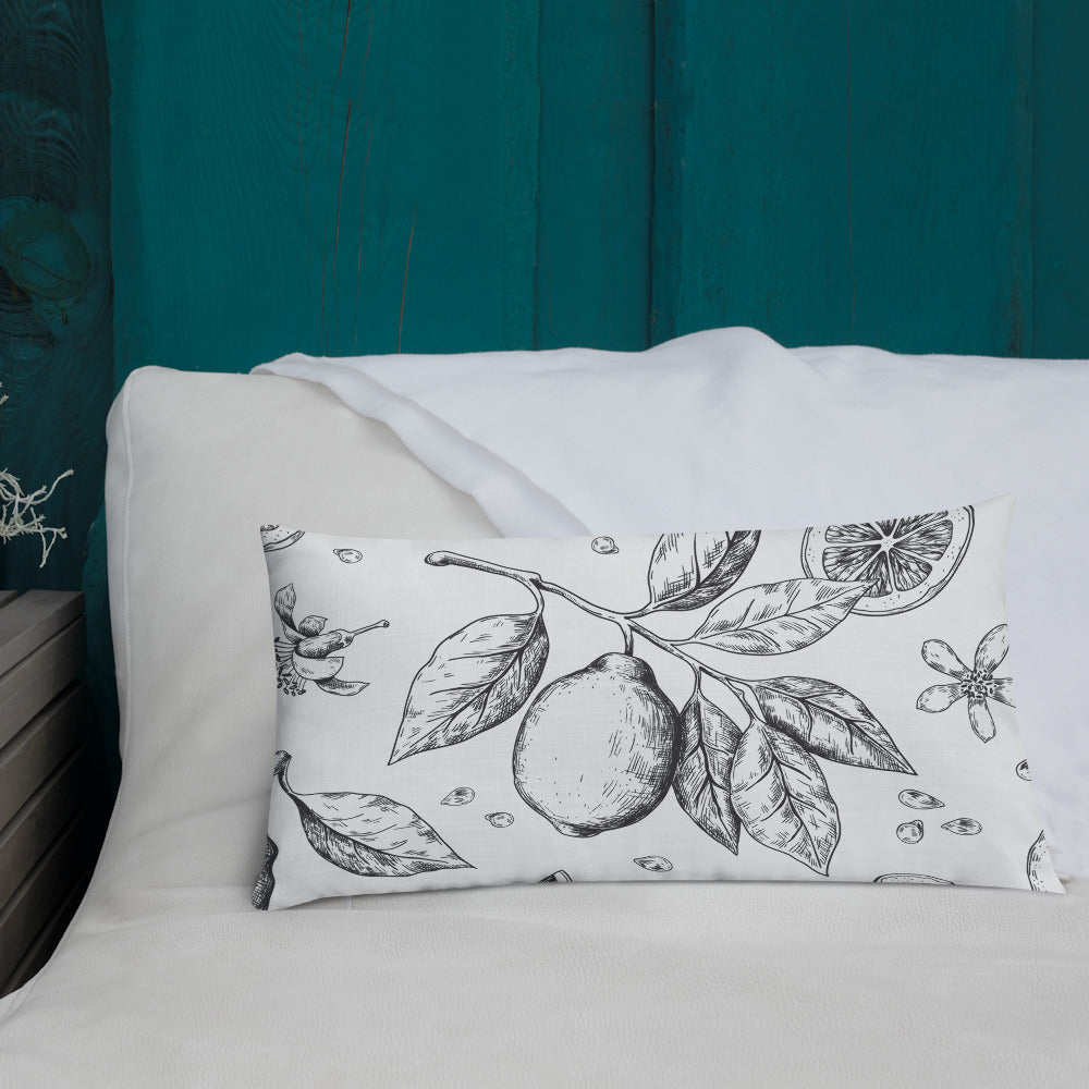 Lemon and Vines Pillow Premium Pillow