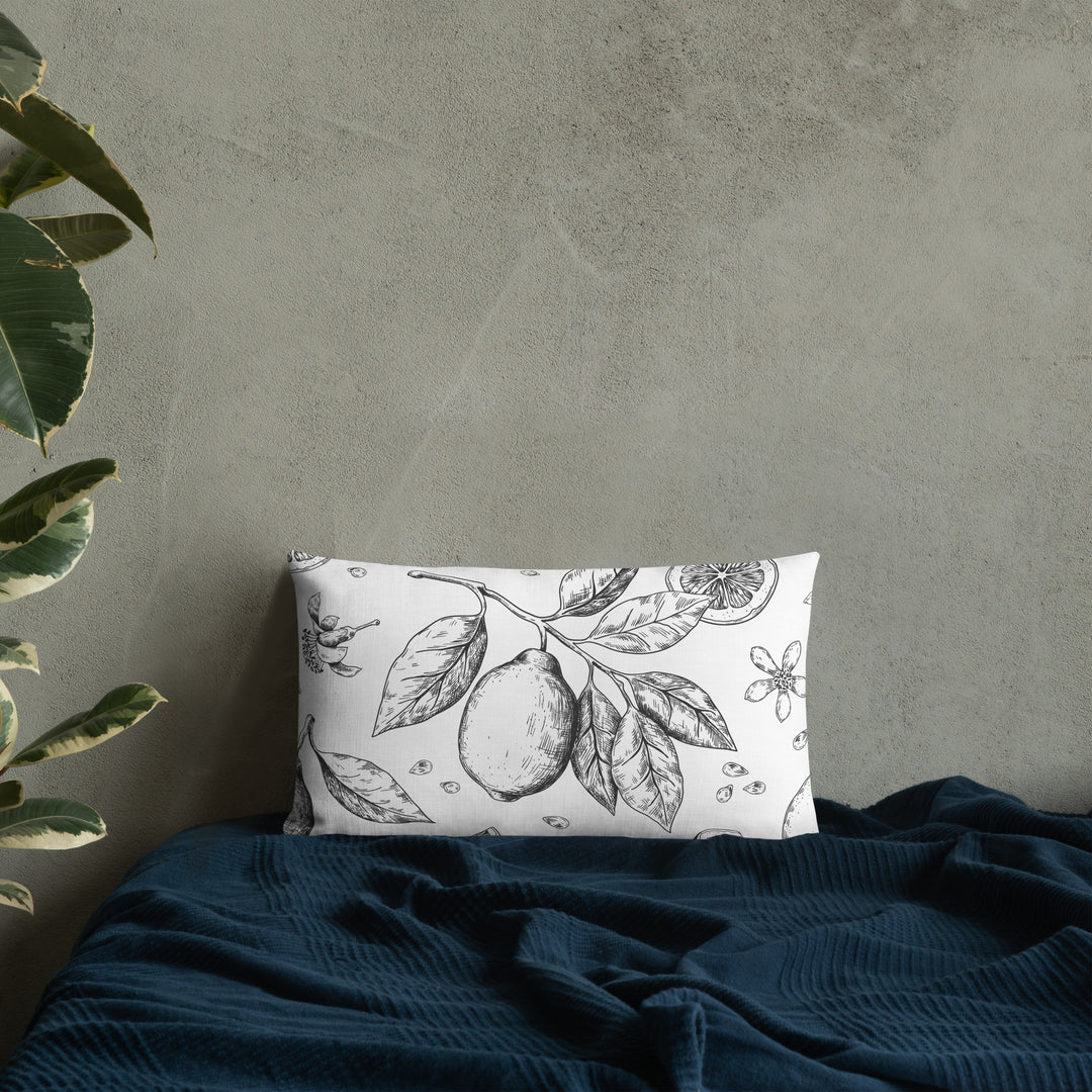 Lemon and Vines Pillow Premium Pillow