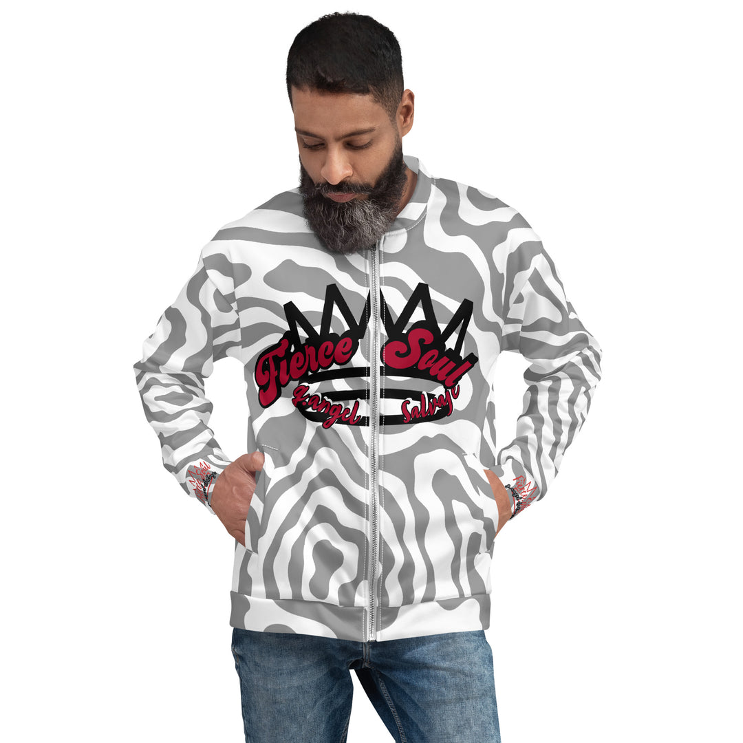 Fierce Soul Greu Zebra Unisex Bomber Jacket