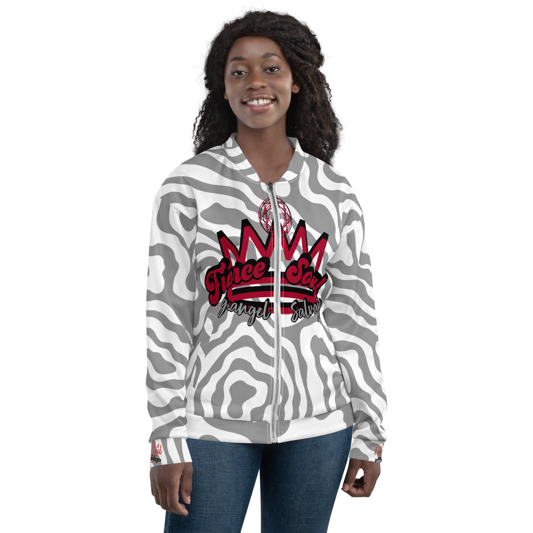 Crowned Jewel Fierce Soul, Unisex Bomber Jacket